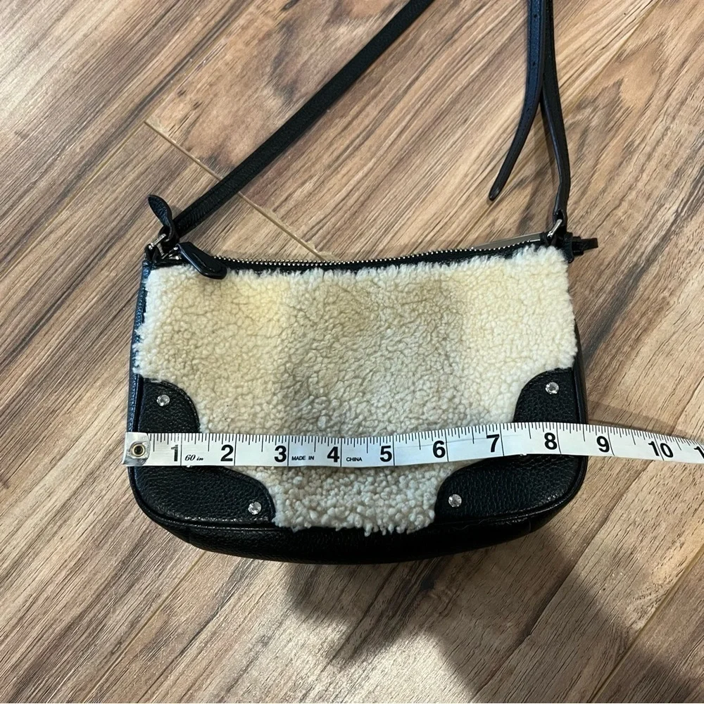 COACH Shearling Leather Rhyder Pochette Crossbody Bag